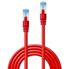 Cordon de patch Ethernet CAT. 6a S/FTP LSZH LINDY - 50cm - Rouge