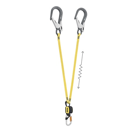 Longe double avec absorbeur d'énergie PETZL Absorbica-Y Flex MGO