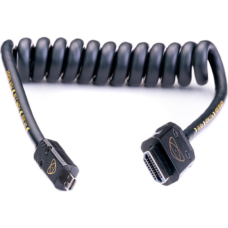 Cordon spiralé HDMI mâle - Micro HDMI mâle ATOMOS - 30cm