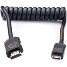 Cordon spiralé HDMI mâle - Mini HDMI mâle ATOMOS - 30cm