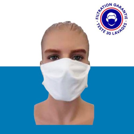 Masque textile normes AFNOR - Lavable 30 fois certifiés