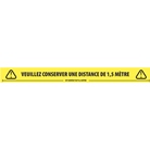 ADHESIF-DISTANCE - Ruban adhésif PVC Distanciation BE1ST PRO - 50mm x 50m Noir/Jaune