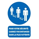 GARDEZ-AFFICHE - Affiche en carton A4 Gardez vos distances