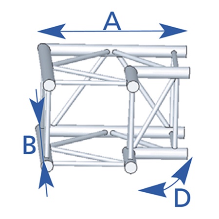 Angle 2 départs, horizontal ou vertical, pour série SC390 - noir ASD