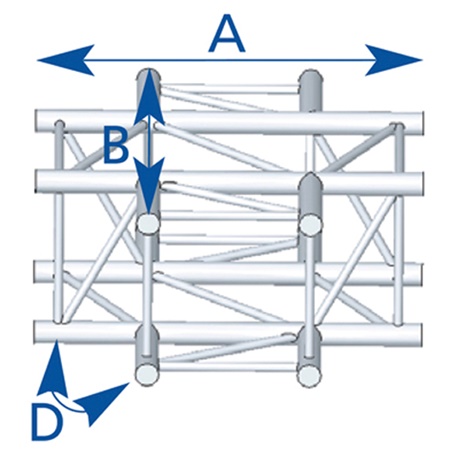 Angle 4 départs, 2D, horizontal, pour série SC390 - noir ASD