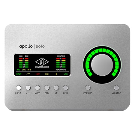 Interface audio Thunderbolt 3 2 in 4 out Apollo Solo Universal Audio