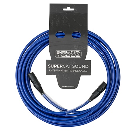 Cordon EtherCON Soundtools SuperCAT sound bleu - longueur 7,6m