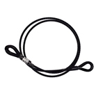 Elingue câble acier noir 4mm teinté dans la masse - 180kg - 1,50 m.