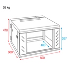 Rack mural SHOWGEAR Wall Mount Rack - 19'' 6U RCA-WMH-6