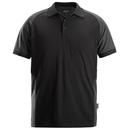 Polo polyester/coton Snickers Workwear - Noir/Gris - Taille XL