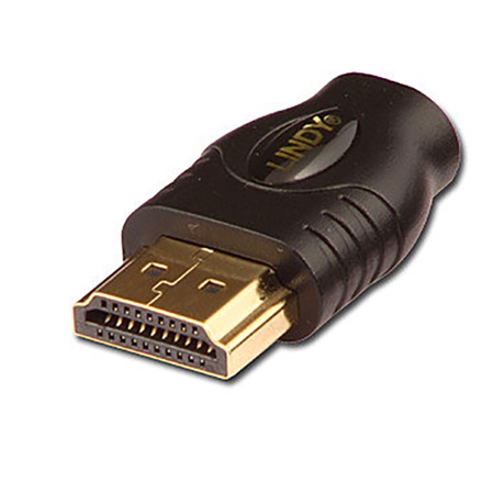 Adaptateur LINDY droit HDMI 2.1 femelle - HDMI femelle dorée 