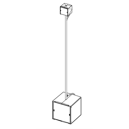 Mât de liaison 1,4m M10 / M10 pour liaison ID14 / IDS108 NEXO - blanc