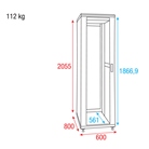 Baie de brassage 19'' 42U avec porte grillagée SHOWGEAR RCA-FSM-42