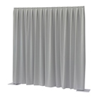 Rideau WENTEX P&D Polyester 260 g/m² gris clair - Dim.(LxH): 3 x 3m
