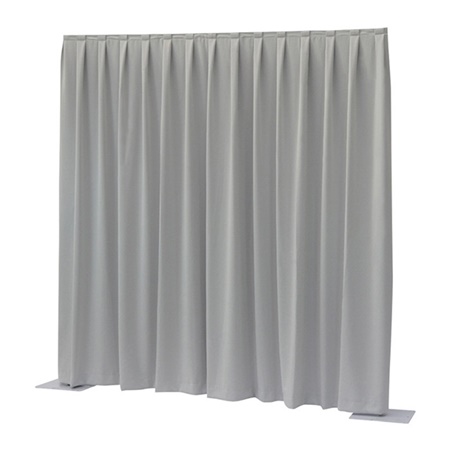 Rideau WENTEX P&D Polyester 260g/m² gris clair - Dim.(LxH): 3 x 3m