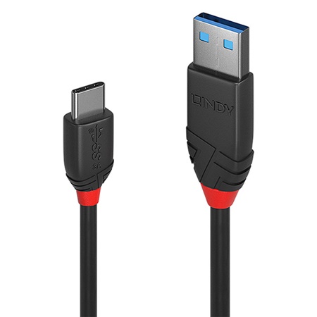 Cordon USB 3.2 Gen 2 Type-C/A LINDY - Longueur : 15cm - Noir