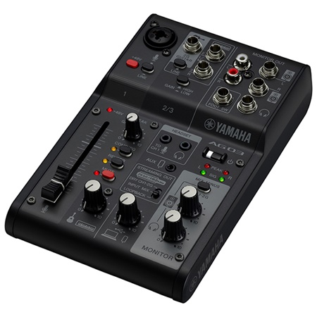 Console de mixage 3 voies AG03 mk2 Yamaha avec interface audio USB