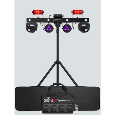 Kit lumière 2 lyres + 2 derby + 2 pars + laser GigBAR Move Chauvet DJ