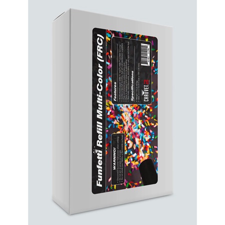 Recharge de confettis rectangulaire multicolores FUNFETTIS Chauvet DJ