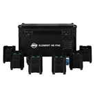 Pack 6 par led batterie ADJ 4 x 20W RGBWAUV noir Element H6