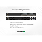 Switch AV manageable M4350-24G4XF 24 ports NETGEAR GSM4328S