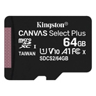 Carte mémoire KINGSTON Micro SD Canvas Select Plus - 64Go 