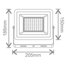 Quartz LED 50W RHINE blanc chaud 3000K - KOSNIC 