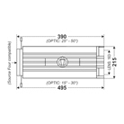 Nez optique zoom 15 à 30° pour projecteur de découpe BRITEC