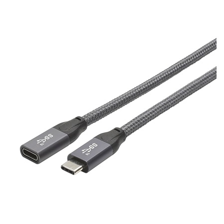 Cordon USB 3.2 Gen 2 type C mâle/femelle flexible SOMMER - 50cm