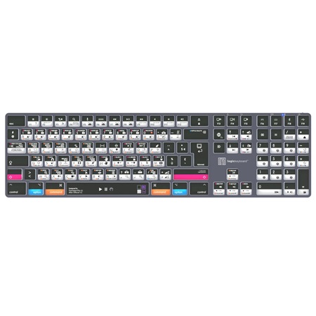 Clavier Adobe Premiere Pro Logickeyboard Mac TITAN Wireless Backlit