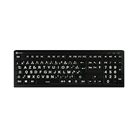 Clavier gros caractère Logickeyboard Large Print - White on Black