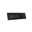 Clavier gros caractère Logickeyboard Large Print - White on Black