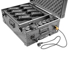 Pack de 8 pars led Flash sur batterie 3 x 20W RGBWA+UV en flight case