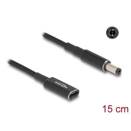 Cordon adaptateur USB Type-C femelle - DC 5,5x2,1mm mâle