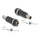 Adaptateur DELOCK 64281 DC 5,5 x 2,5mm femelle - DC 5,5 x 2,1mm mâle