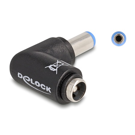 Adaptateur DELOCK 80794 DC 5,5 x 2,1mm mâle/femelle coudé 90°