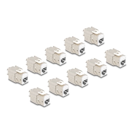 Lot de 10 modules Keystone RJ45 Cat.6a DELOCK Femelle