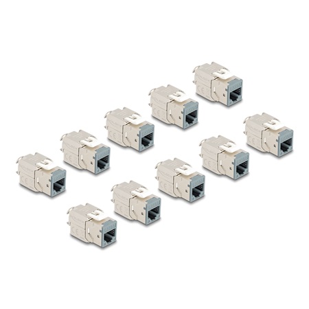 Lot de 10 modules Keystone RJ45 Cat.6a DELOCK Femelle