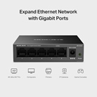 Switch de bureau 5 ports Gigabit MERCURYS MS105GS