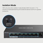 Switch de bureau 8 ports Gigabit avec 7 ports PoE+ MERCURYS MS108GP