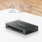 Switch de bureau 8 ports Gigabit avec 7 ports PoE+ MERCURYS MS108GP