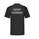 T-Shirt en coton Be1st Pro ''EQUIPE TECHNIQUE'' - Noir - Taille S