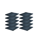 Foam200 - Pack de 10 mousses acoustiques pyramidales - gris