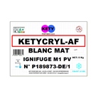 Peinture KETY Ketycryl AF ignifugeante M1 Blanc mat - 5Kg 