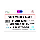 Peinture KETY Ketycryl AF ignifugeante M1 Noir Mat - 5Kg 