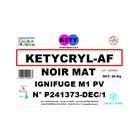 Peinture KETY Ketycryl AF ignifugeante M1 Noir Mat - 20Kg 