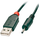 Cordon adaptateur USB A vers prise d'alimentation DC 5,5 / 2,5mm LINDY